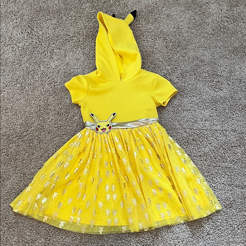 Pokemon Yellow Pikachu Casual Dress with Hood